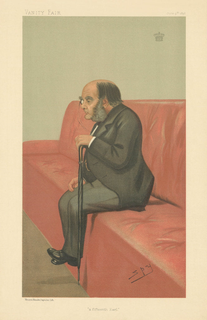 VANITY FAIR SPY CARTOON Edmund Archibald Stuart 'a fifteenth Earl' of Moray 1898
